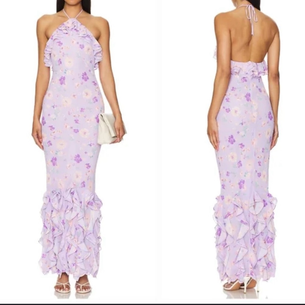 Majorelle Tiziana Gown, Purple Multi, Size S, NWT